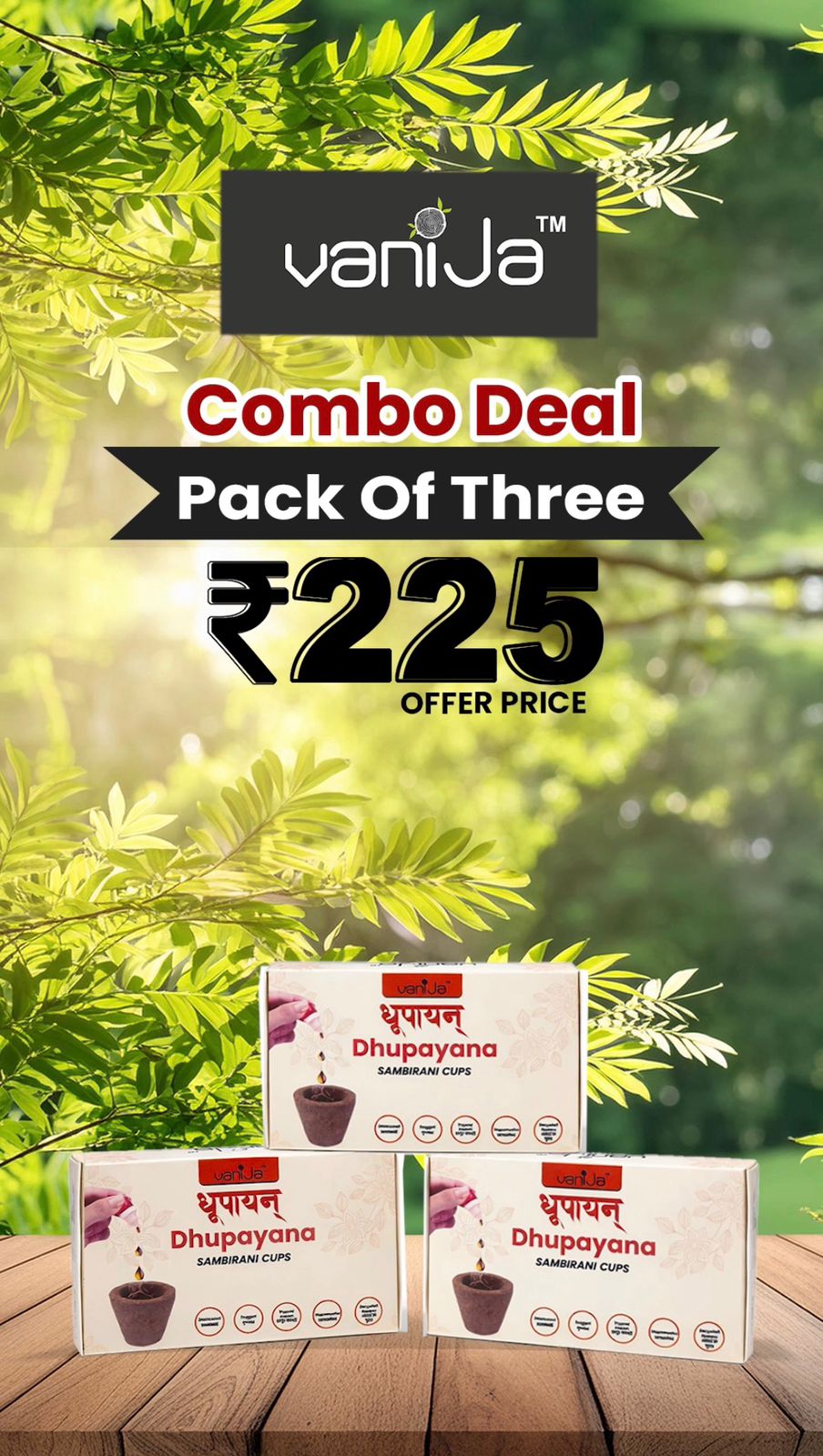 Vanija Dhupayana Sambrani Cup - Pack of 3 - Combo deal - Image 2